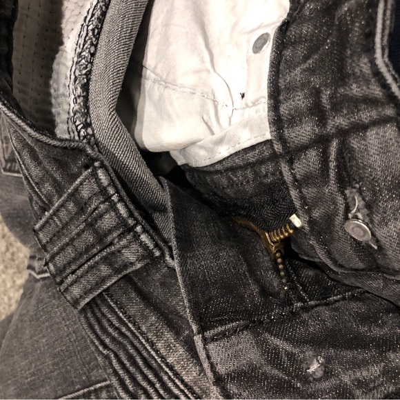 Mens Size 29 Jeans Gray Motorcycle Rock And Roll Fashion Streetwear 29x29 - Picture 5 of 10